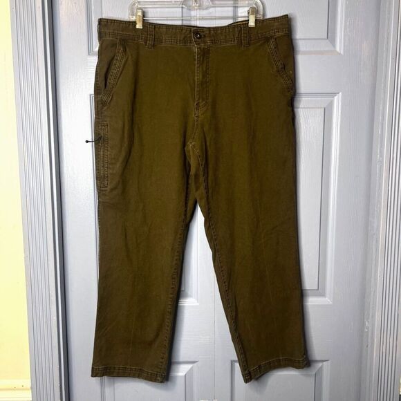 GH Bass & Co Mens Made in USA Dark Green Work Pant Size 40/28*  Straight Leg - Picture 1 of 10